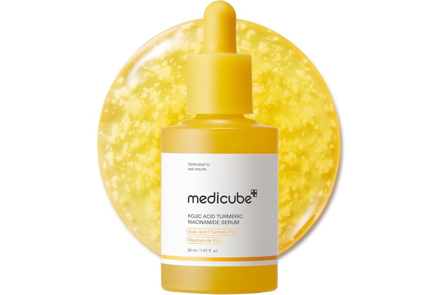 medicube Kojic Acid Turmeric Clarifying & Balancing Capsule Serum for Troubled Skin | Soothing & Brightening Facial Serum | N