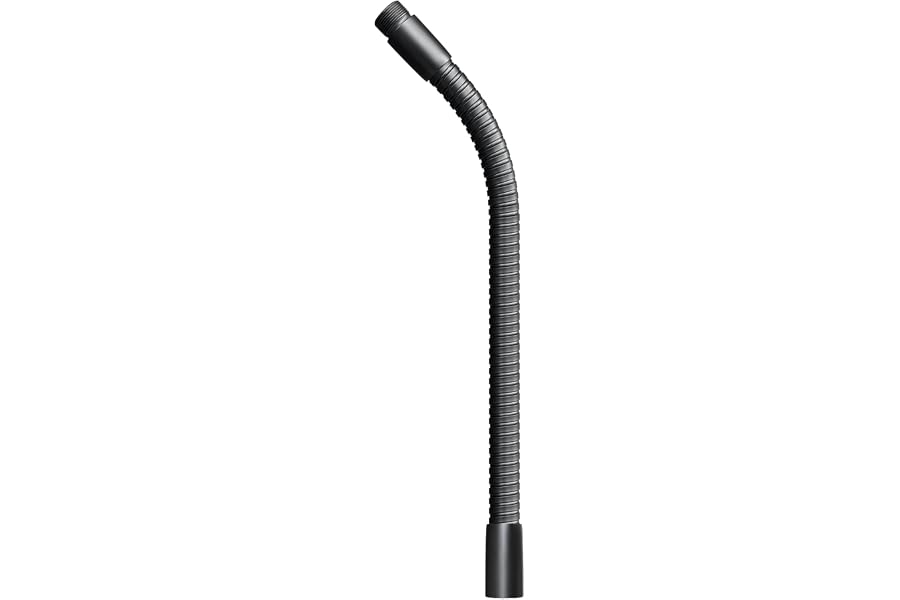 19-Inch Flexible Microphone Gooseneck KN58, 5/8-27 Mic Stand Arm | Long heavy-duty flexible extension tubes arm, 5/8-27 male female threads, for extended mic reach on stands, podiums, desks