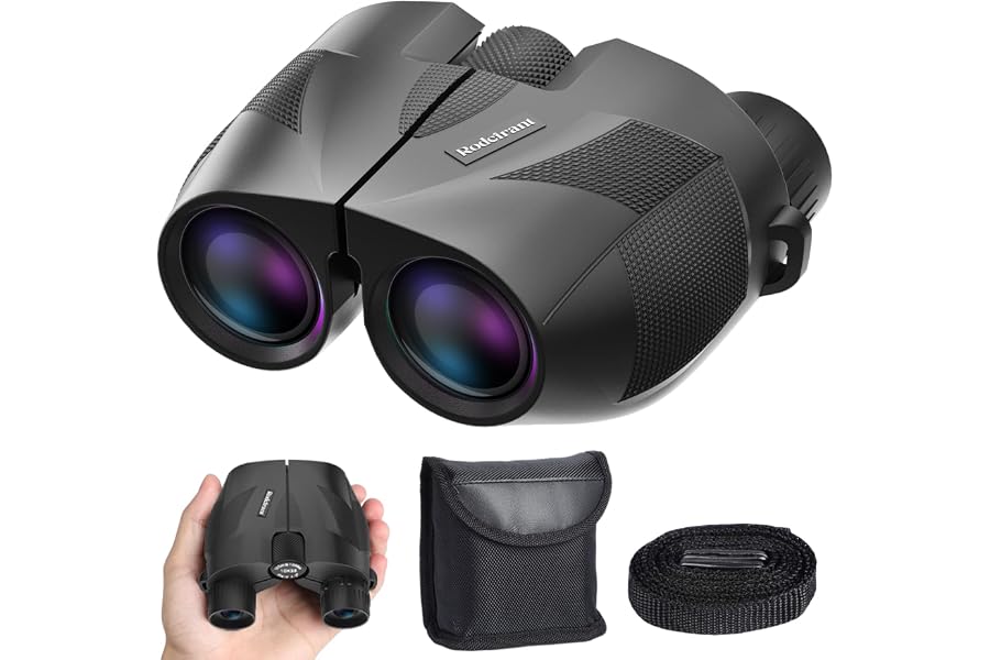 20x25 Compact Binoculars for Adults,High Powered Large Eyepiece Waterproof Binoculars,Easy Focus for Bird Watching,Hiking,Travel and Sport Games