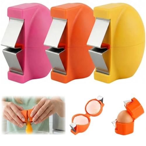 3 Pcs Egg Shell Opener, Egg Separator Egg Cracker Egg Peeler for Raw Eggs, Hard Boiled Egg Peeler Tool for Cutting Eggs,Quickly Cutting Off Eggs Breaker Kitchen Gadgets for Cooking Bakery