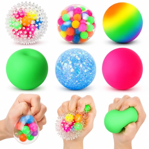 6 Set Squishy Sensory Stress Squeezing Balls for Adults