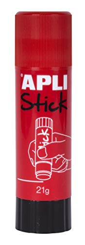 APLI Kids 12146 - Barra de Pegamento Blanca 21 g | Libre de Solventes, Secado Instantáneo y Pegado Limpio.