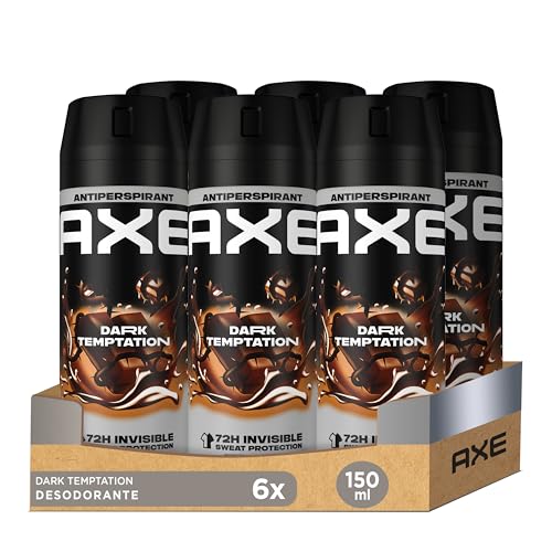 AXE Dark Temptation Anti-Transpirant Spray, biedt tot 72 uur bescherming tegen zweet - 6 x 150 ml - Voordeelverpakking
