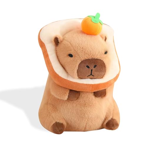Acgtrick Cute Capybara Plush Soft Capybara Stuffed Animal with Bread Kawaii Capybara plushie with Orange Capybara Plush Toys Hugging Gifts for Kids Girls Boys 12 inch
