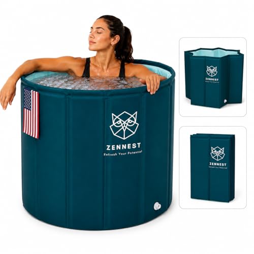 American Design Portable Bathtub for Adults, 6-Layer Foldable Soaking Tub