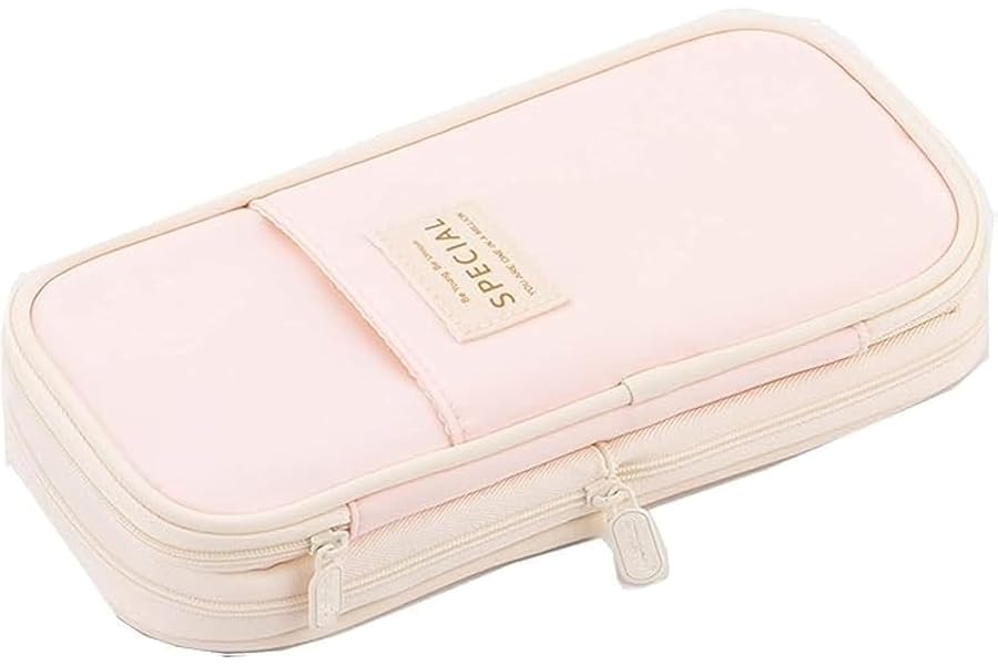 Arnuixty Large Storage Pencil Case Pen Bag with Zipper Big Capacity Pouch Organizer for Office Travel Holder Box