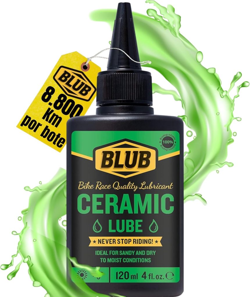 BLUB Ceramic Lube 120ml | Aceite Ceramico Cadena Bicicleta | Lubricante Bicicleta para Engrase Cadena Bicicleta | Bike Lube para MTB, BMX y Bici Carretera | Grasa Bici para Todas Condiciones, Verde | Lubricante Bicicleta, Engrase Cadena Bicicleta, Bike Lube, MTB, BMX, Carretera, Grasa Bici, Todas Condiciones