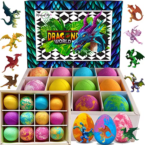 Bath Bombs for Kids with Surprise Inside, 12 Bubble Bath Fizzies with Toys