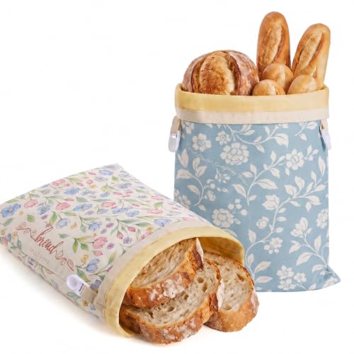 Beeswax Sourdough Bread Bags for Homemade Bread, XL Reusable Bags, 2 Pack