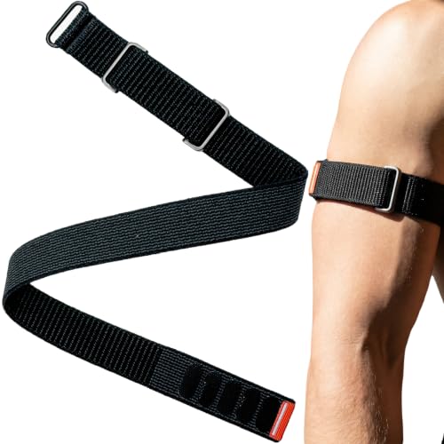 Bicep/Arm/Ankle/Wrist Band for Google Fitbit Air Fitness Tracker, Adjustable Nylon Replacement Strap with Metal Protective Case, Extended Length 5.9"-17", Quick-Release Sport Workout Accessory for Men Women