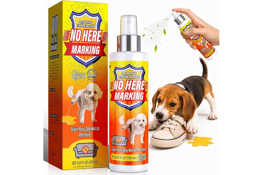 Bitter Apple Spray & Dog Potty Training Spray, 2-in-1 Dog Deterrent Spray to Stop Chewing, Marking and Gnawing, Anti‑Chew Tra