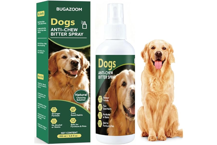 ‌Bitter Dog No Chew Spray, Dog Training Aid for Furniture & Carpet, Puppy Corrector & Behavior Spray for Dogs & Puppies, Bitt
