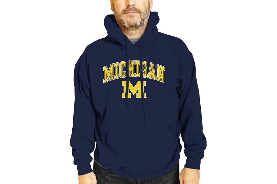 Campus Colors NCAA Arch & Logo Gameday Hoodie - Fleece Pullover Sweatshirt | 50/50 cotton-polyester fleece hoodie - 100+ schools - officially licensed NCAA fan apparel