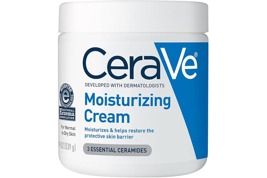CeraVe Moisturizing Cream, Face Moisturizer & Body Cream, Skin care, 19oz | Hyaluronic Acid For Instant Hydration, Skin Barri