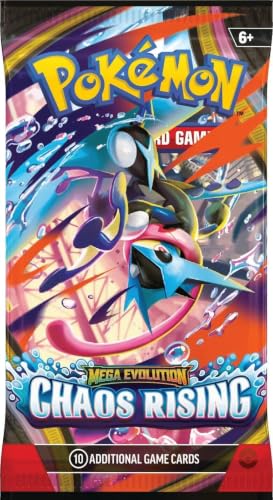 Chaos Rising - New Single Pokemon Booster Pack - 10 Cards - Pack Artwork May Vary