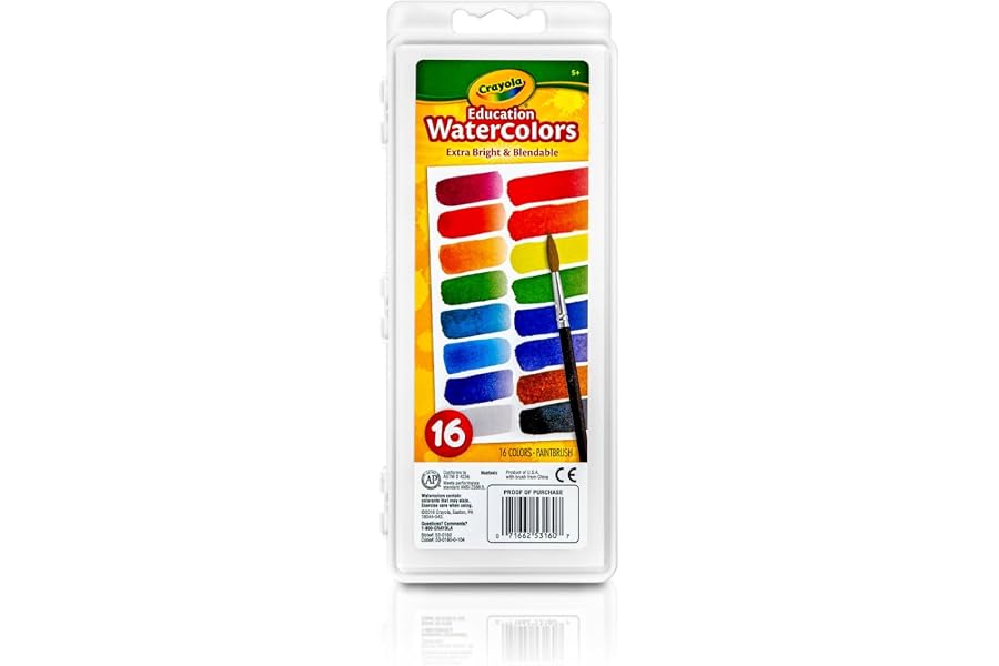 Crayola Watercolor Paint Set for Kids, Washable Paint, School Art Supplies | School Supplies Essentials, Washable Paint for Kids, Arts & Crafts, Ages 4+