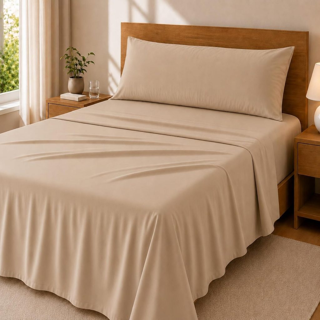 Degrees Home Premium – Juego de Sábanas 135x190 cm 3 Piezas: Sábana Bajera Ajustable, Encimera y Funda de Almohada 135X45 – Microfibra Cepillada, Suave, Oeko-Tex Certificado