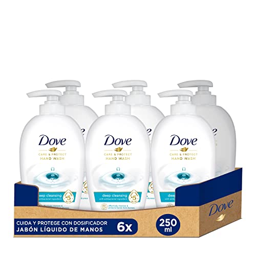 Dove Care & Protect Verzorgende Handzeep voor zachte en soepele handen na het wassen 6 x 250 ml