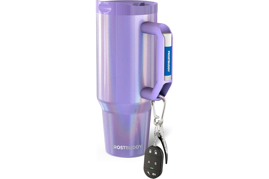Frost Buddy Thicc Buddy 40oz Tumbler - Spill-Proof Flip Lid (Amethyst) | Double-wall vacuum insulated | Spill-proof flip lid | 18/8 premium stainless steel | Cup-holder friendly