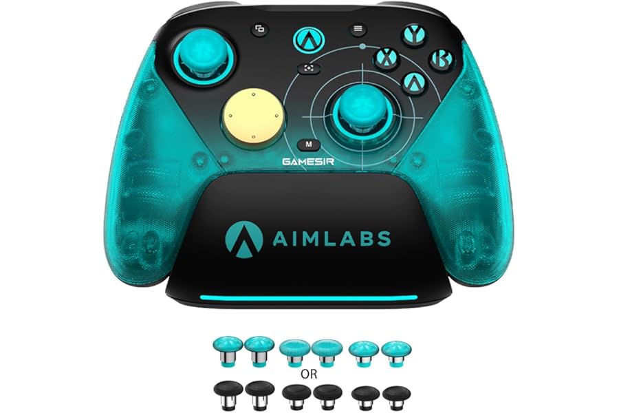 GameSir G7 Pro 8K PC Wireless Controller, Aimlabs Edition – 8000Hz Polling Rate Wired & 2.4G, TMR Joysticks Anti-Stick Drift,