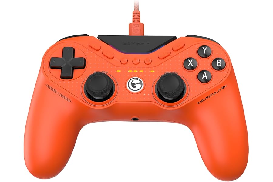 GameSir Tarantula 8K PC Wired Esports Controller for Windows | 8000hz Polling Rate, Gen-2 TMR Sticks, Hall Effect Triggers, 9 Remappable Macro Buttons, Six-Axis Gyroscope, RGB Lighting