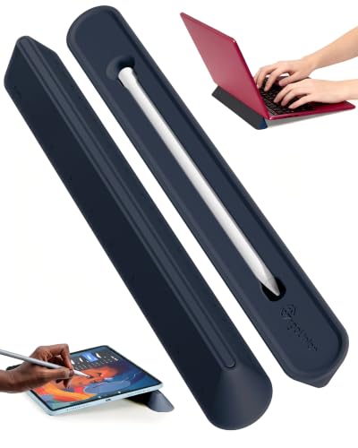 Grano Chef 3 in 1 Silicone Laptop Stand, Keyboard Riser for Ergonomic Typing/Reading, Portable Cooling Laptop Riser, for Home Office School and Travel, Oval Base, Midnight