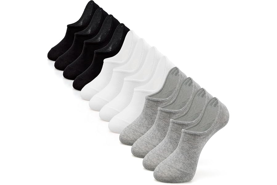 IDEGG Women & Men No Show Low Cut Anti‑Slip Casual Sports Running Socks | Women & Men Invisible Line Ankle Short Athletic Socks with Heel Grips prevents slipping, sleek hidden fit inside shoes