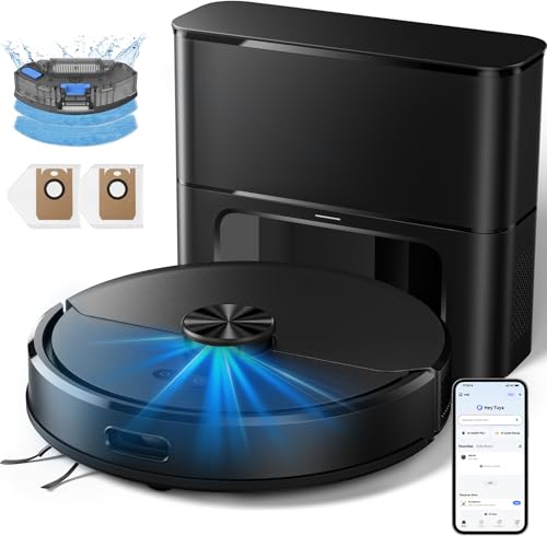 Kilgone Robot Vacuum & Mop, 90-Day Hands-Free, 6000Pa, Self-Empty, LiDAR