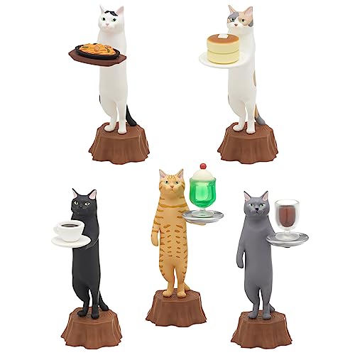 Kitan Club Cat Cafe Plastic Toy- Blind Box Includes 1 of 5 Collectable Figurines - Fun, Versatile Decoration - Authentic Japanese Design - Made from Durable Plastic
