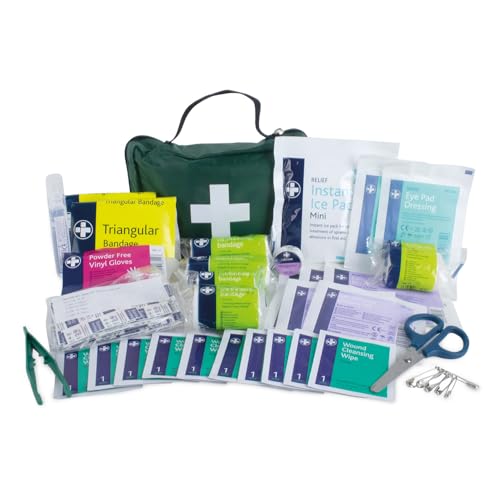 LEWIS-PLAST Kit completo de primeros auxilios 90 Piezas de primeros auxilios al aire libre - kit que cumple con las normas europeas