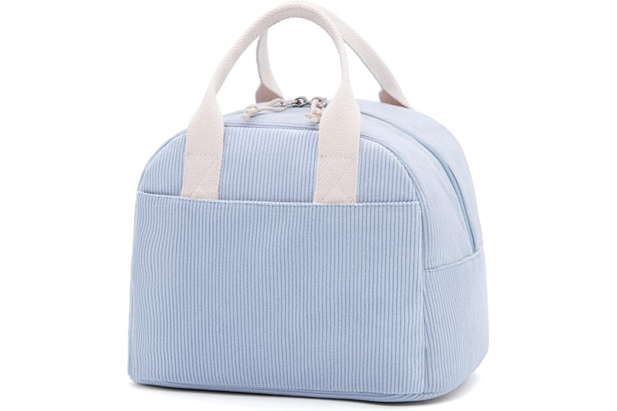 LOVELYWIND Lunch Box for Women Cute Lunch Bags for Women Lunch Tote Bags Reusable Blue Insulated Lunch Box Large Capacity Reusable Insulated Cooler for Work or Travel Gifts or Beach
