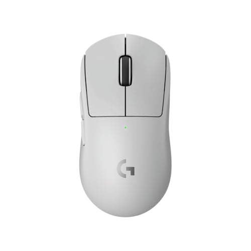 Logitech G PRO X SUPERLIGHT 2 wireless gaming mouse, 60 g pro-grade mouse with 5 programmable buttons, 44k DPI sensor, 8 kHz report rate, USB-C charging for PC/Mac - White