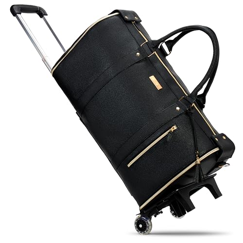 Luhxe Travel Convertible Carry On Garment Roller Bag 2.0 with Shoe Pouch & Detachable Shoulder Strap – Improved Zipper and reinforced straps - Charcoal