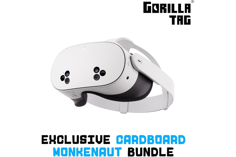 Meta Quest 3S 128GB | VR Without Wires — Gorilla Tag Cardboard Monkenaut Bundle — Amazon Exclusive —Access to 100+ Games with a 3-Month Trial of Meta Horizon+ Included