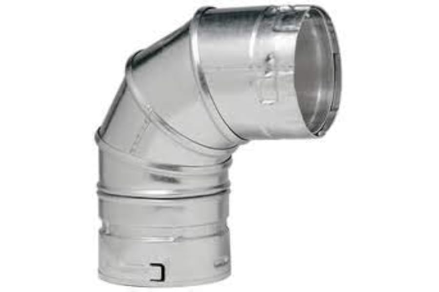 Metal-Fab 6M90 Double Wall Vent Pipe 6 in. 90 Degree Ell