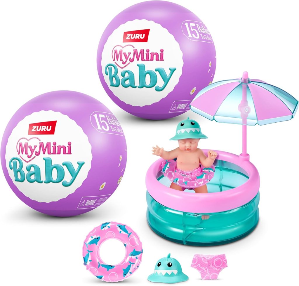 My Mini Baby Serie 2 de ZURU, cápsula misteriosa Coleccionable, Juguete para niñas, bebé Realista en Miniatura, Kit de Juego