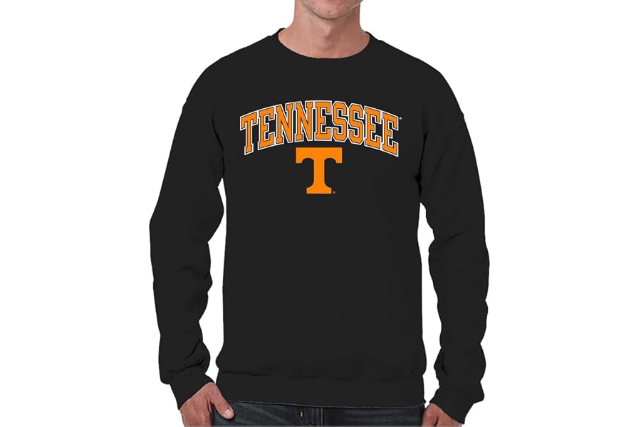 NCAA College Sweatshirt Fleece Crewneck Pullover for Men and Women | Officially licensed NCAA college gameday crewneck pullover - 9 oz fleece lined sweatshirt with arch and logo design