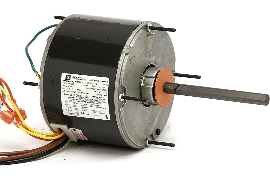 NIDEC MOTOR CORPORATION (Emerson / US Motors) 1860 1/4 HP Condenser Fan, 5.6" Diameter, 1075 RPM, 208