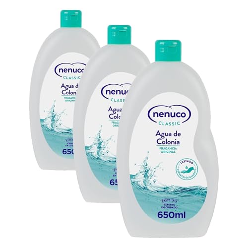 Nenuco Classic Agua de Colonia, Fragancia Original, 650 ml (Paquete de 3)