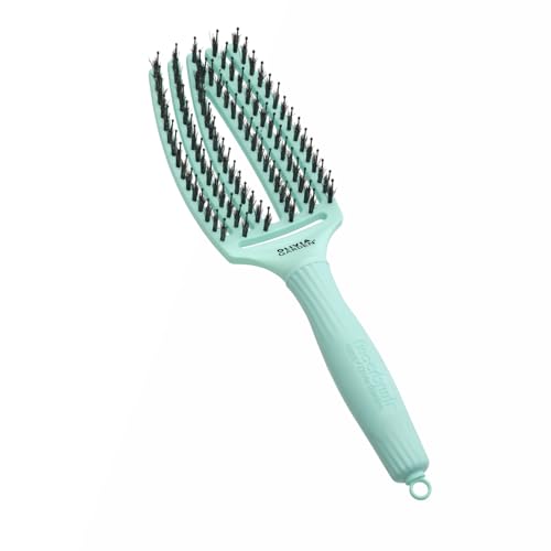 Olivia Garden Fingerbrush Care Iconic - Medium - Mint - Ontwarrende Borstel met Varkenshaar & Nylon voor Gezond en Glanzend Haar