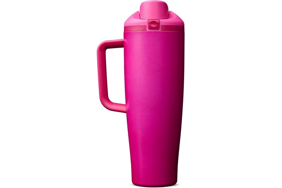 Owala FreeSip Tumbler Stainless Steel Water Bottle 40 oz Read My Lips | Triple-Layer Insulation | Leak-Proof Lid with Push-Button | Double Threaded Lid for Left and Right-Handed Drinking