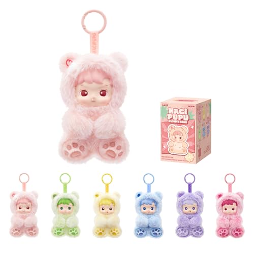 POP MART HACIPUPU Gummy Bear Series-Vinyl Plush Pendant Blind Box, Mystery Box Random Design, Collectible Toys Decorations, Holiday Birthday Gifts for Girls and Boys, Single Box