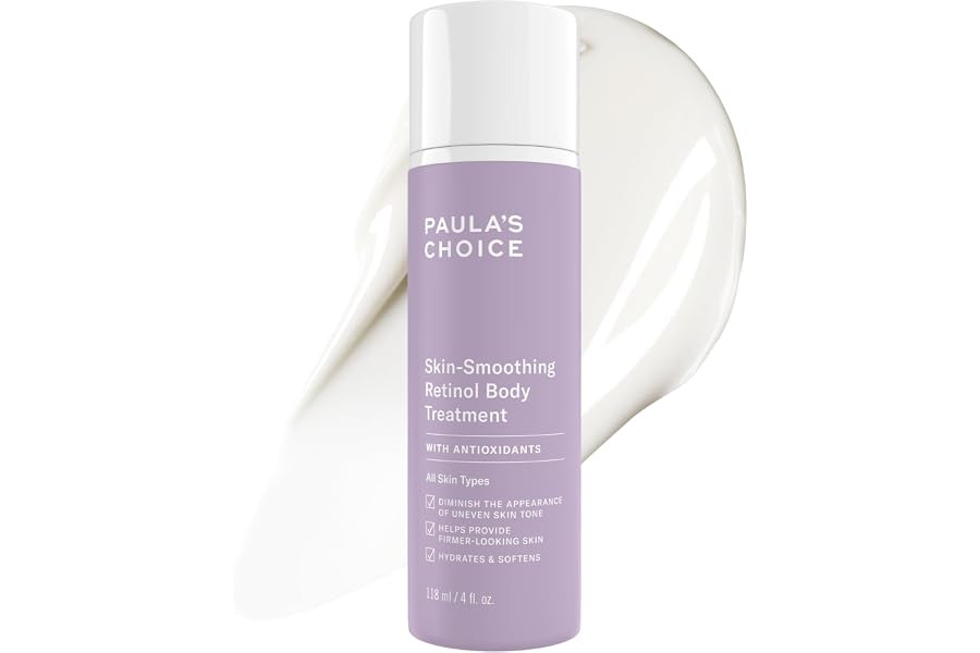Paula's Choice Retinol Skin-Smoothing Body Lotion Treatment, 4 Fl Oz | Anti-Aging Body Moisturizer with Shea Butter, Vitamin C & E for All Skin Types, Reduces Dryness, Fragrance-Free