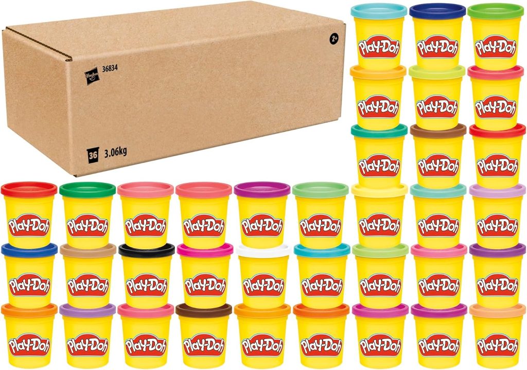 Play-Doh Mega Pack de 36 Pots de 84 g de Pâte à Modeler avec Couleurs Assorties, Jeu Éducatif dès 2 Ans, Jeux Créatifs, pour Filles et Garçons