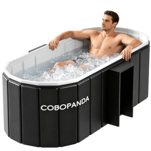 Portable Bathtub for Adult 59" Large Collapsible Cold Plunge Bathtub Foldable No Installation Ice Bath Tub for Shower Stall, Bathroom Hot SPA Soaking Standing Tub