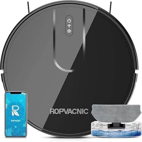 ROPVACNIC Robot Vacuum and Mop Combo 5200Pa Suction Robotic Cleaner
