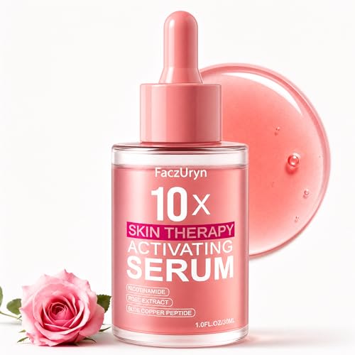 Red Light Therapy Serum, Red Light Therapy Activation Serums Amplify Effects & Reduce Wrinkles with Hydrating, Vitamin E Redlight Serum for Face, Rose Extract Facial Serums for Women, 1.0 FL.OZ
