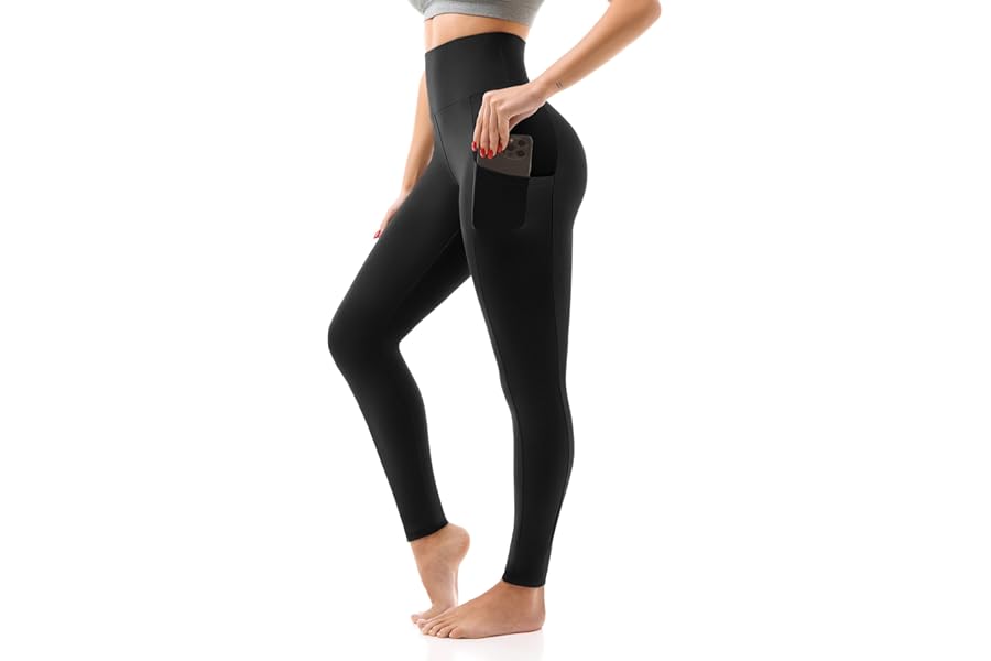 SINOPHANT High Waisted Leggings Women with Pockets | Women, Full Length, Buttery Soft Stretchy, Yoga Pants