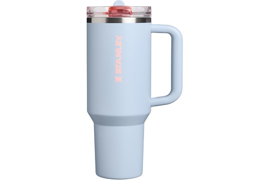 STANLEY Quencher ProTour Flipstraw Tumbler, 40 oz, Blue Dream | Built-In Straw & Handle | Cupholder Compatible for Travel | Leakproof Insulated Stainless Steel Cup | BPA-Free