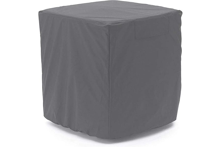 STARTWO Air Conditioner Cover Heavy Duty Waterproof Durable for Outdoor Elastic Bottom for Secure Fit Year Around Protection -Gray W34inD34inH31in